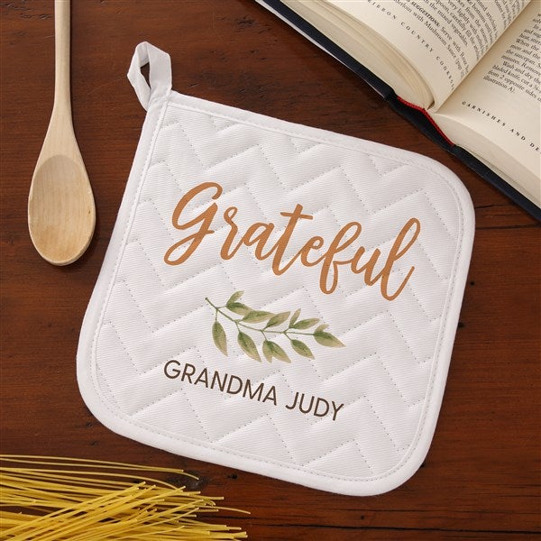 Fall Seasonally Script Personalized Apron & Potholder - 41588