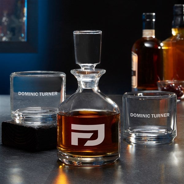 Personalized Logo Duet 8.5 oz. Stacking Decanter Set  - 41590