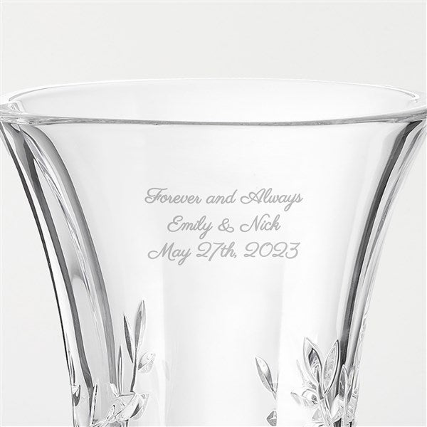 Vera Wang Wedding Engraved Crystal Leaf Vase