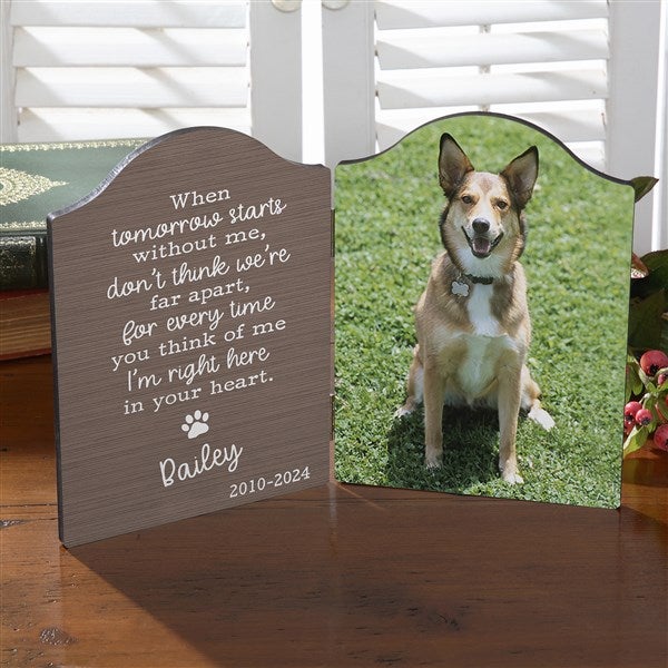 Pet Memorial Personalized Photo Tabletop Double Plaque  - 41632