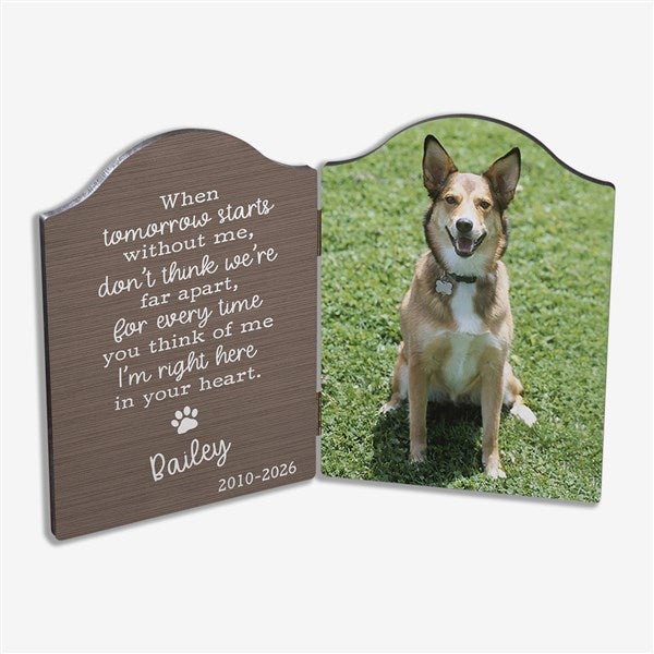 Pet Memorial Personalized Photo Tabletop Double Plaque  - 41632