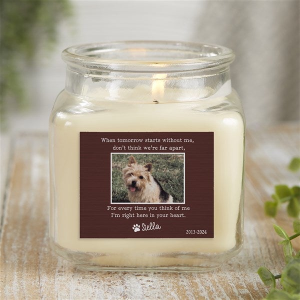 Pet Memorial Personalized Scented Glass Candle Jar  - 41634