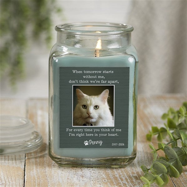 Pet Memorial Personalized Scented Glass Candle Jar  - 41634