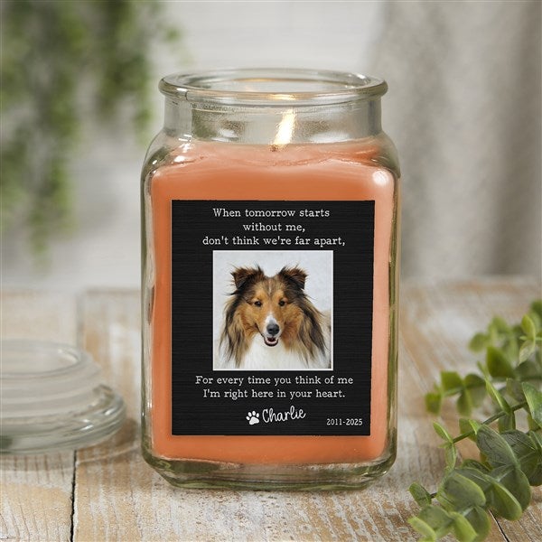 Pet Memorial Personalized Scented Glass Candle Jar  - 41634