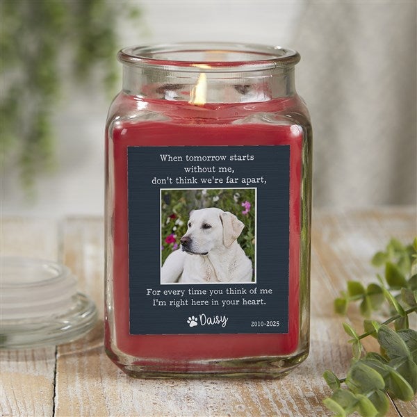Pet Memorial Personalized Scented Glass Candle Jar  - 41634