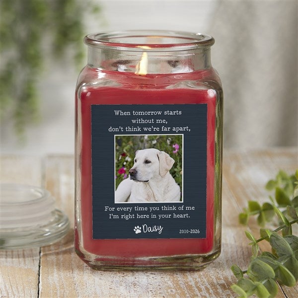 Pet Memorial Personalized Scented Glass Candle Jar  - 41634