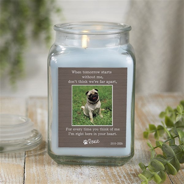Pet Memorial Personalized Scented Glass Candle Jar  - 41634