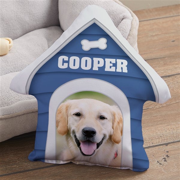 Dog House Personalized Photo Throw Pillow  - 41671