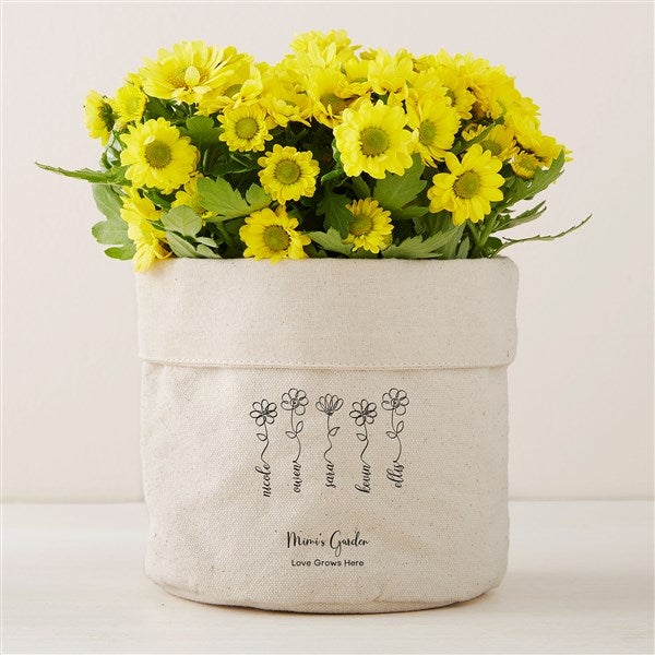 Garden Of Love Personalized Canvas Flower Planter - 41690