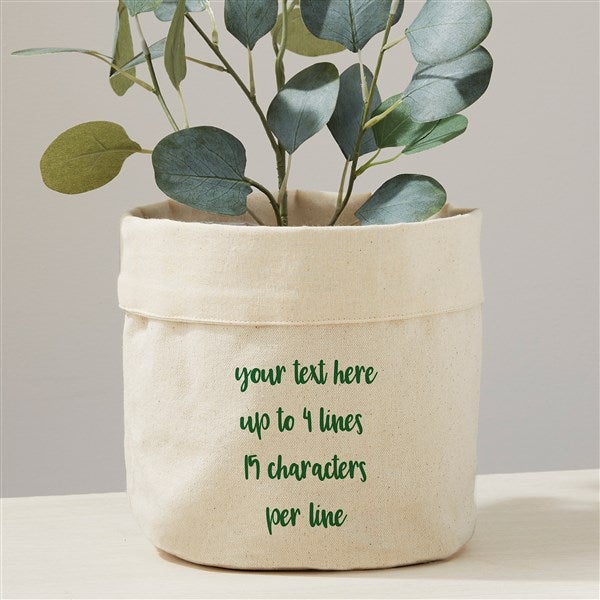 Personalized Canvas Flower Planter - Write Your Own - 41696