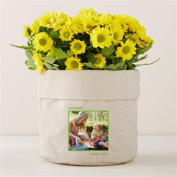 Personalized Canvas Flower Planter  - 41707