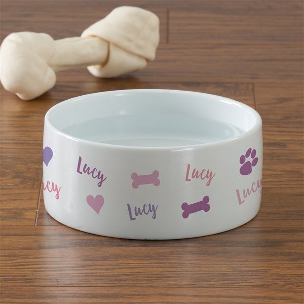 Playful Puppy Personalized Pet Bowls  - 41726