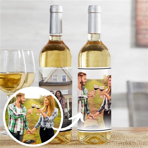 Cartoon Yourself Photo Message Wine Bottle Label  - 41742