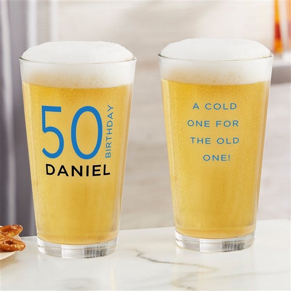Birthday Bash Personalized Beer Glasses - 41776
