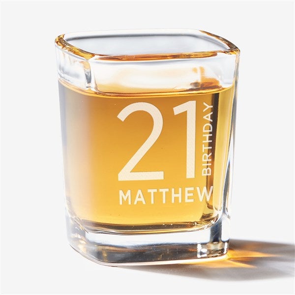 Birthday Bash Name and Age Personalized Shot Glass - 41778