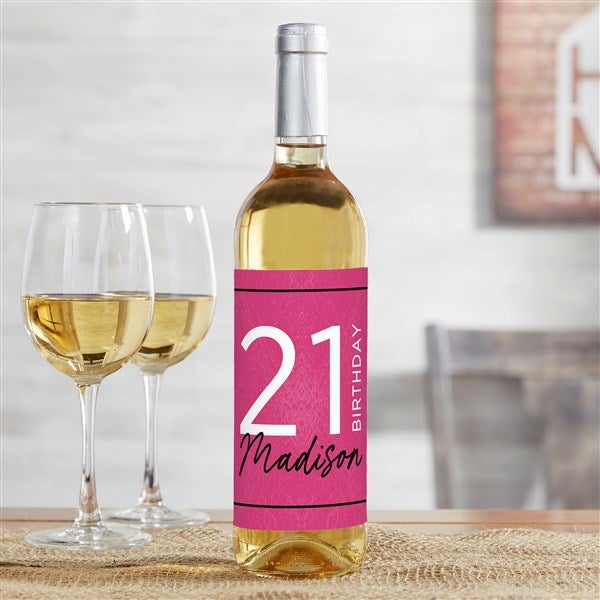 Birthday Bash Personalized Wine Bottle Labels - 41779