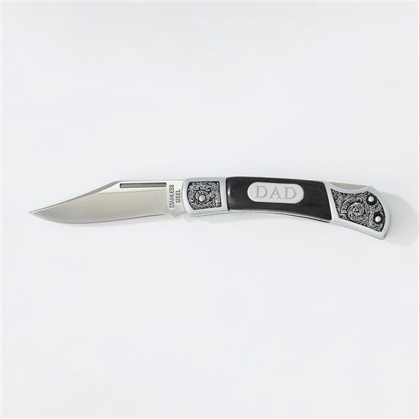 Custom Personalized Name Engraved Heritage Pocket Knife for Dad