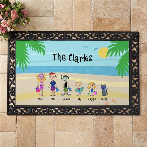 Personalized Beach Vacation Family Doormat - 4186