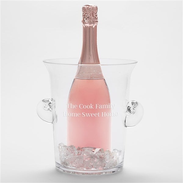 Engraved Housewarming Glass Ice Bucket and Chiller