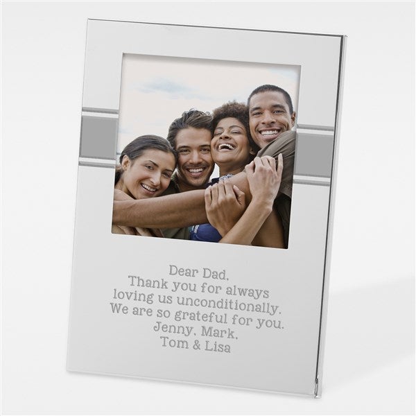 Personalized Write Your Own Message Silver Photo Frame For Him