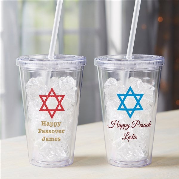 Choose Your Icon Personalized 17 oz. Passover Acrylic Insulated Tumbler - 42149