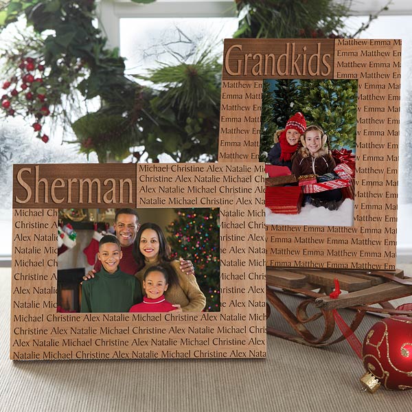 Personalized Family Name Wood Picture Frame - 4219