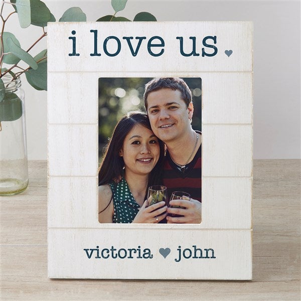 I Love Us Personalized Shiplap Picture Frame 5x7 Vertical