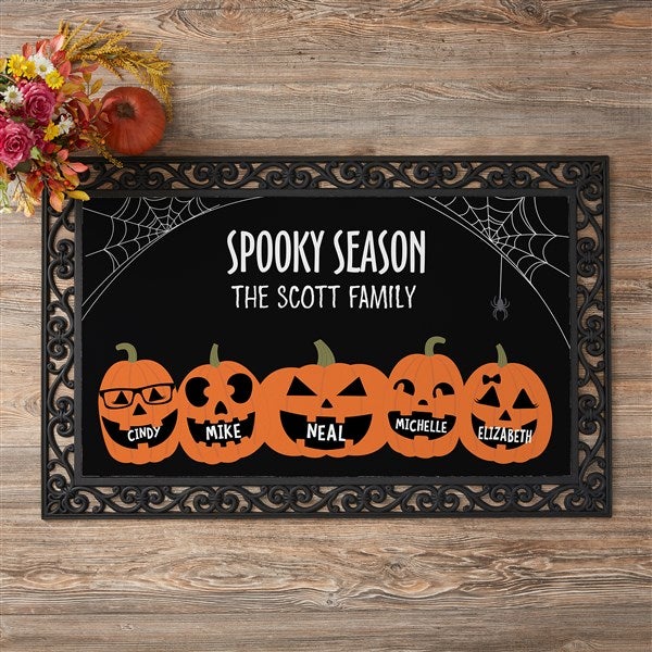 Jack-o&#39;-Lantern Family Personalized Halloween Doormats - 42310