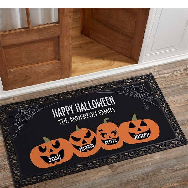 Jack-o&#39;-Lantern Family Personalized Halloween Doormats - 42310