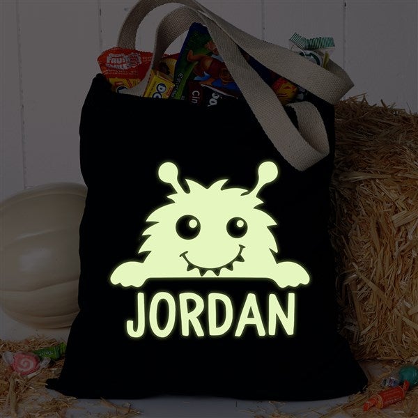 Glow-In-The-Dark Monster Personalized Halloween Treat Bag  - 42332