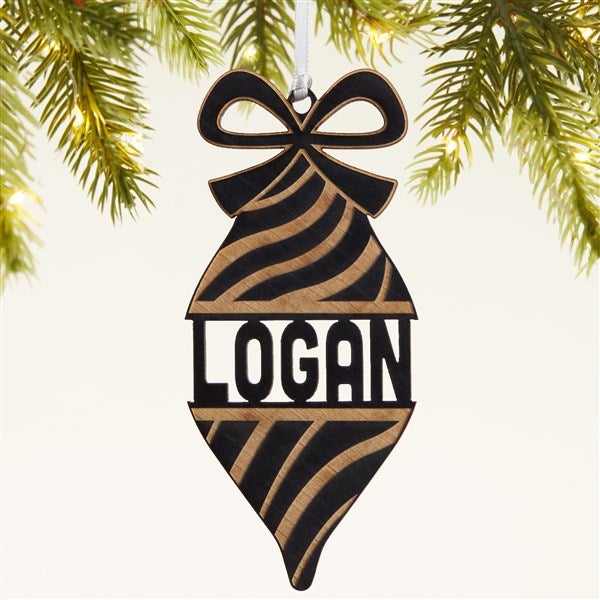 Retro Ornament Personalized Wood Ornament - 42425