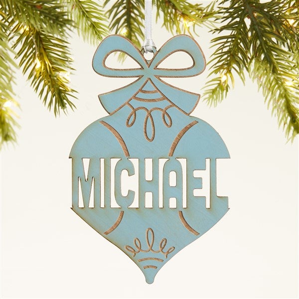 Retro Ornament Personalized Wood Ornament  - 42425