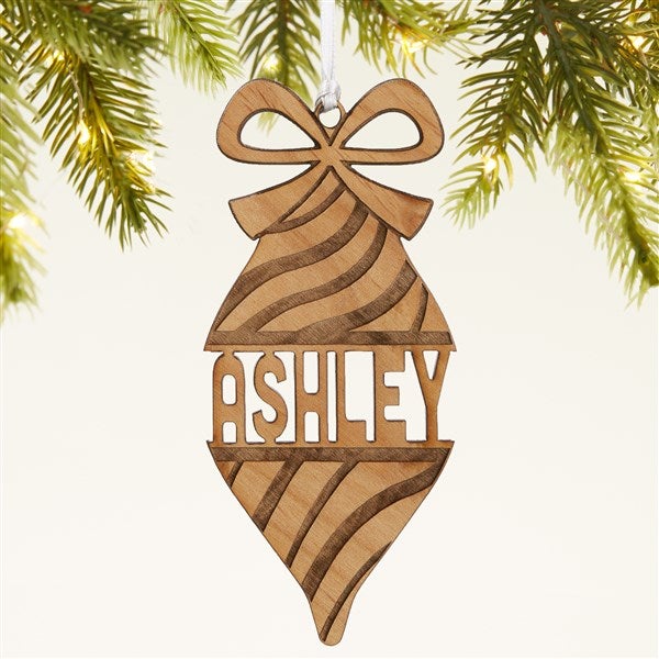 Retro Ornament Personalized Wood Ornament - 42425