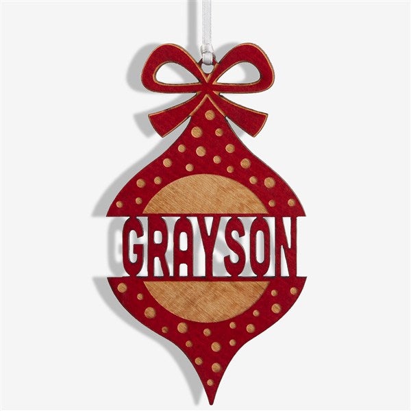Retro Ornament Personalized Wood Ornament  - 42425