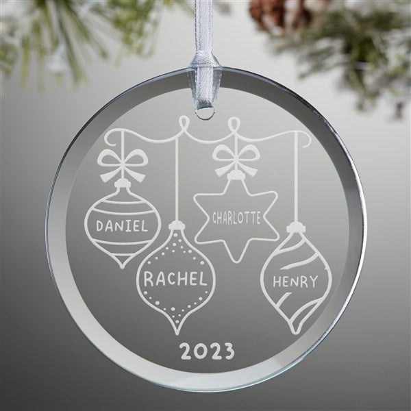 Retro Ornament Personalized Glass Ornament - 42426