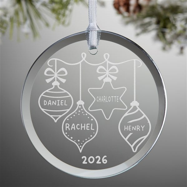 Retro Ornament Personalized Glass Christmas Ornaments - 42426