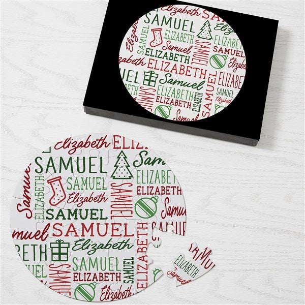 Holiday Repeating Name Personalized Puzzle  - 42475