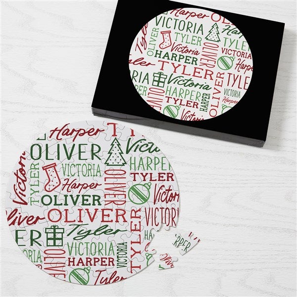 Holiday Repeating Name Personalized Puzzle  - 42475