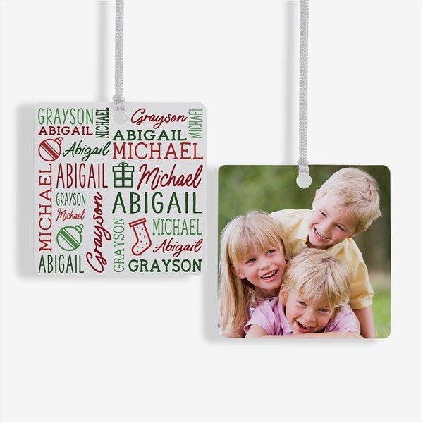 Holiday Repeating Name Personalized Christmas Ornament - 42483