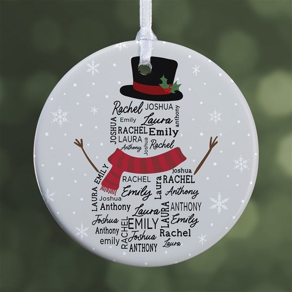 Snowman Repeating Name Personalized Ornament - 42496