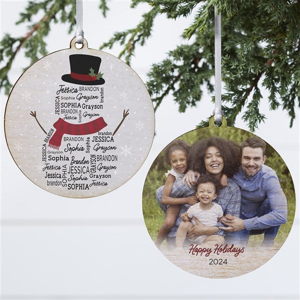 Snowman Repeating Name Personalized Ornament - 42496