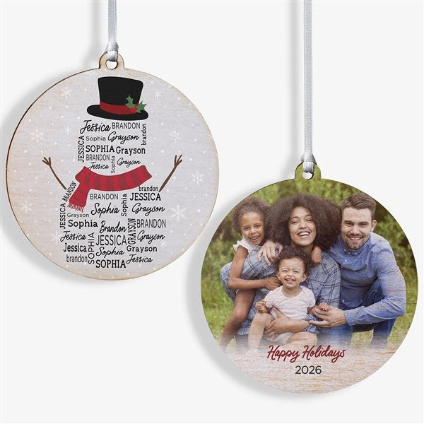 Snowman Repeating Name Personalized Ornament - 42496