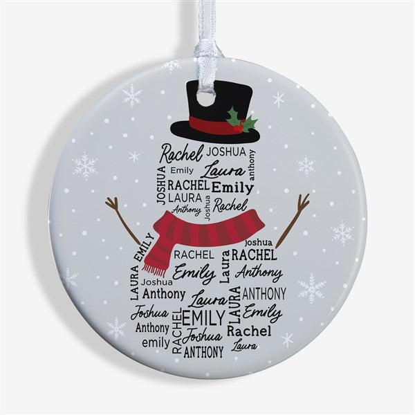 Snowman Repeating Name Personalized Ornament - 42496