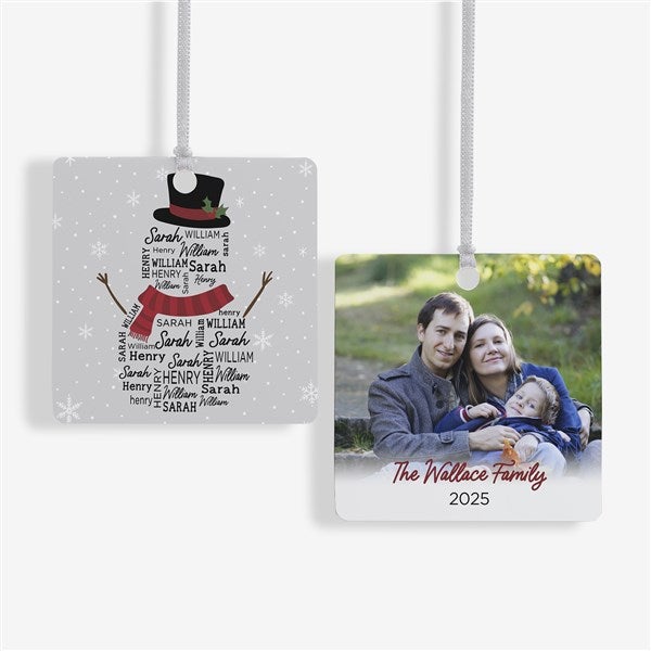 Snowman Repeating Name Personalized Ornament - 42496