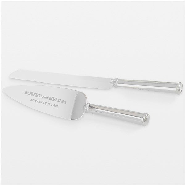 Engraved Lenox Devotion Anniversary Cake Knife and Server Set