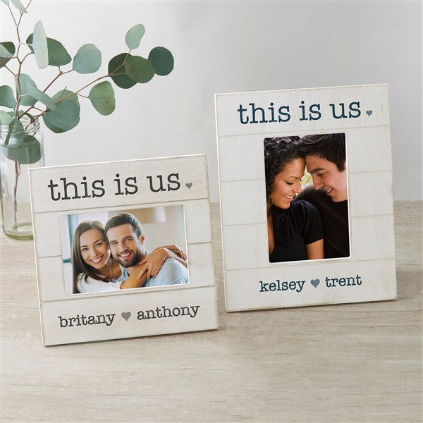This Is Us Personalized Shiplap Picture Frame