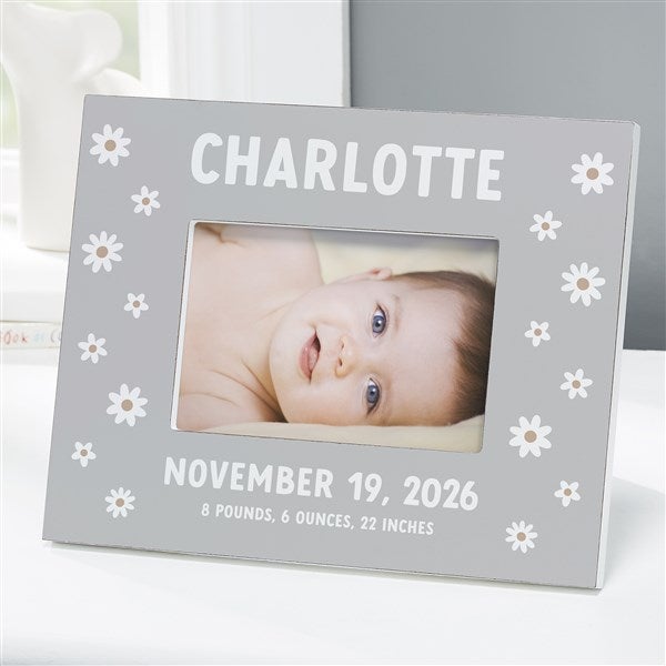 Retro Daisy Personalized Baby Picture Frame  - 42623