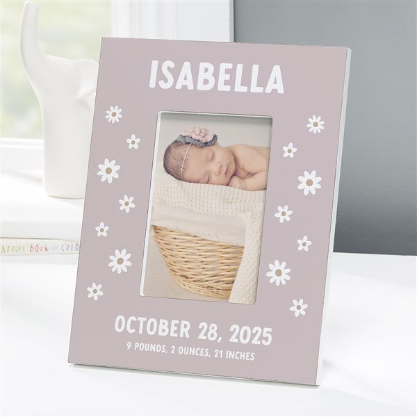 Retro Daisy Personalized Baby Picture Frame  - 42623