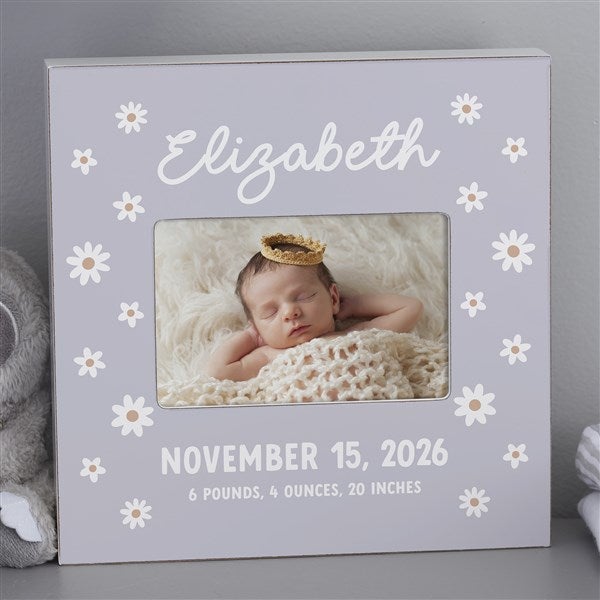 Retro Daisy Personalized Baby Picture Frame  - 42623