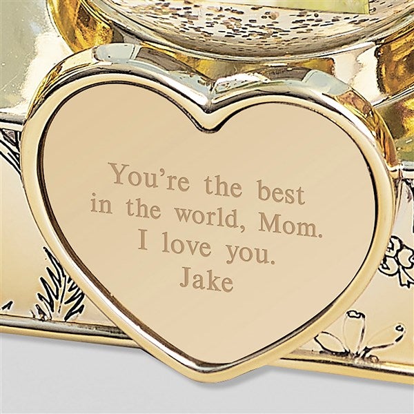 Engraved Gold Lettered Mom Snow Globe